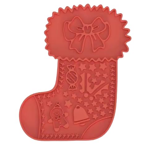 Holiday Stocking Lick Mat - Weihnachten Slow Feeder & Anreicherung Spielzeug für Hunde von SNIFF-N-SQUEAK TOYS