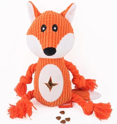 Wild Pals Snuffle Plüschspielzeug, interaktives Leckerli-Verdeckspielzeug für Hunde (Fuchs Fuchs) von SNIFF-N-SQUEAK TOYS