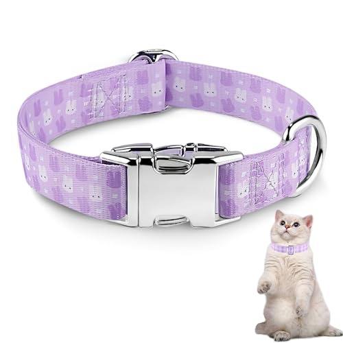 SNOMEL Hundehalsband für kleine, mittelgroße Hunde, Kaninchenmuster, für Mädchen und Jungen, mit Edelstahl-Schnalle, langlebig, verstellbar, niedliches Haustierhalsband für weibliche männliche Welpen, von SNOMEL