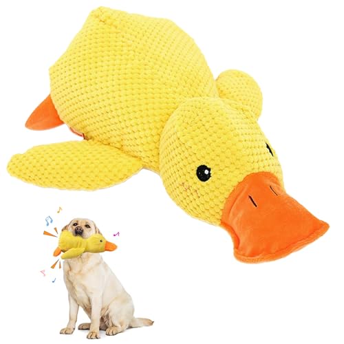 SNONESIY 1 Stück Anti Stress Ente Hund Pfotenstern Anti Stress Ente Anti Stress Ente Für Hunde Hundespielzeug Ente Antistressente Für Hunde Pfotenstern Ente Pornografische Ente Hundespielzeug Gelb-M von SNONESIY