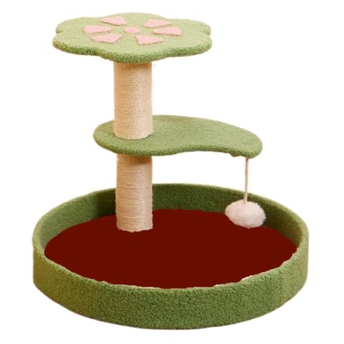 Kratzbaum FüR Katzen Katzenklettergerüst, Integriertes Katzennest, Verschleißfestes Katzenkratzbrett, Sprungplattform, Katzenplüschspielzeug Kratzbaum Katze (Color : C, Size : A) von SNUFF