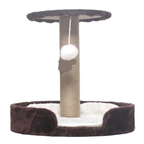 Kratzbaum FüR Katzen Katzenkratzbrett, Krallenschleifer, Katzenzubehör, Spielzeug, Katzenklettersäule, Vertikaler Sisal-Katzenkletterrahmen Kratzbaum Katze (Color : Brown, Size : C) von SNUFF