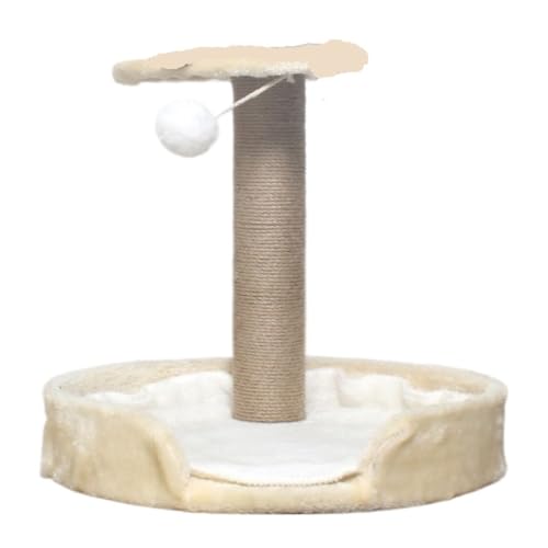 Kratzbaum FüR Katzen Katzenkratzbrett, Krallenschleifer, Katzenzubehör, Spielzeug, Katzenklettersäule, Vertikaler Sisal-Katzenkletterrahmen Kratzbaum Katze (Color : White, Size : C) von SNUFF