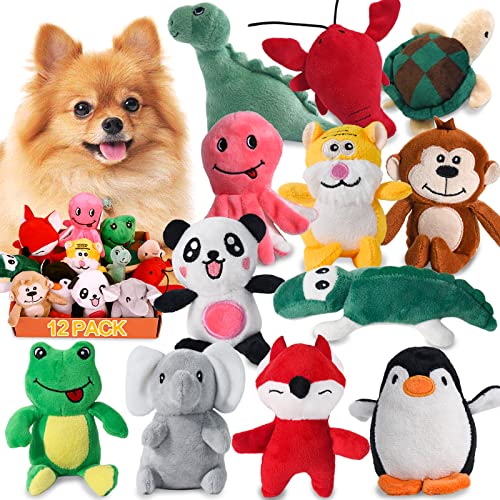 LEGEND SANDY Squeaky Welpen Spielzeug, geeignet für kleine und mittlere Hunde, gefüllt mit losen Welpen Spielzeug, ausgestattet mit 12 Plüsch Hundespielzeug Sets, geeignet für Welpen Zahnen. von LEGEND SANDY