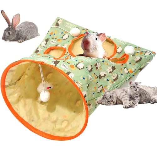 Katzentunneltaschen für Hauskatzen,Katzenröhrentunnel,langweiliges Katzenhaustierspielzeug,selbstinteraktives Katzenspielzeug,Katzenknistertunnel,zusammenklappbare Katzenbohrtasche aus Knisterpapier von SNXLXUR