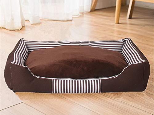 Abnehmbares waschbares Hundebett, wasserdicht, doppelseitig, Haustierkissen, superweiches, flauschiges Plüschkissen, großes warmes Hundehütten-Sofa, Welpen-Kissen von SOAI