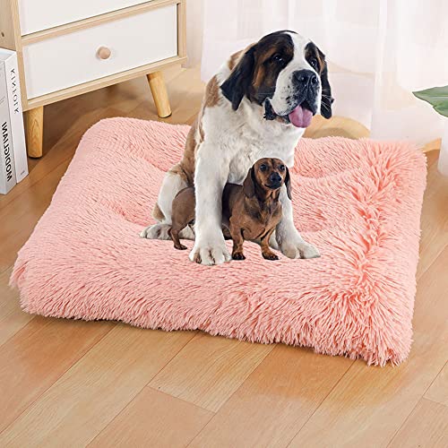 Flauschig Hundekissen, Katzenbett, Abnehmbares Waschbares Hundebett mit Reißverschluss, Hundesofa Sind Geeignet für Kleine, Mittelgroße Hunde, 100×70cm von SOAI