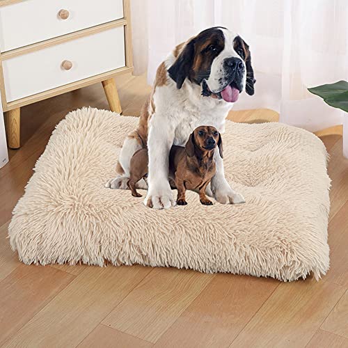 Flauschig Hundekissen, Katzenbett, Abnehmbares Waschbares Hundebett mit Reißverschluss, Hundesofa Sind Geeignet für Kleine, Mittelgroße Hunde, 120×90cm von SOAI