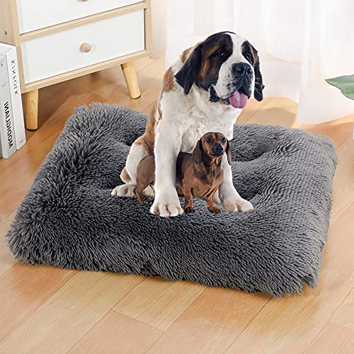 Flauschig Hundekissen, Katzenbett, Abnehmbares Waschbares Hundebett mit Reißverschluss, Hundesofa Sind Geeignet für Kleine, Mittelgroße Hunde, 120×90cm von SOAI