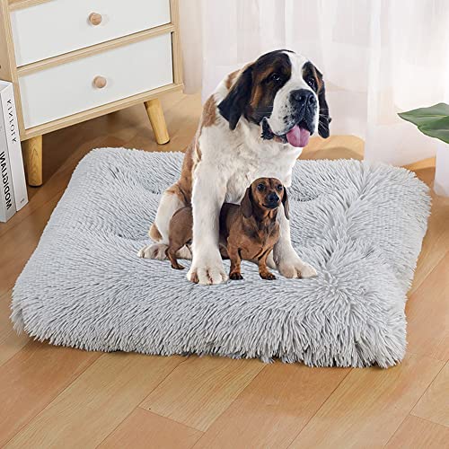 Flauschig Hundekissen, Katzenbett, Abnehmbares Waschbares Hundebett mit Reißverschluss, Hundesofa Sind Geeignet für Kleine, Mittelgroße Hunde, 120×90cm von SOAI