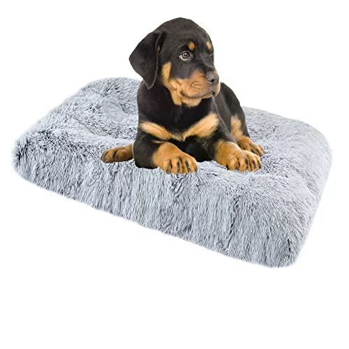 Flauschig Hundematte, Hundekissen, Katzenkissen, Hundebett mit Anti-Rutsch-Boden, Langer Plüsch Hundebetten für Camping, Auto, Hundekiste, Sofa, Boden von SOAI