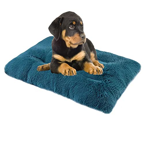 Flauschig Hundematte, Hundekissen, Katzenkissen, Hundebett mit Anti-Rutsch-Boden, Langer Plüsch Hundebetten für Camping, Auto, Hundekiste, Sofa, Boden von SOAI