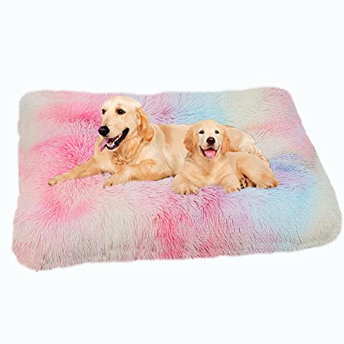 SOAI Flauschige Große Hundebett, 65x48cm Langer Weiche Polsterung, Multifunktional Hundematte,Waschbar Hundekissen für Mittelgroße XXL Hunde von SOAI