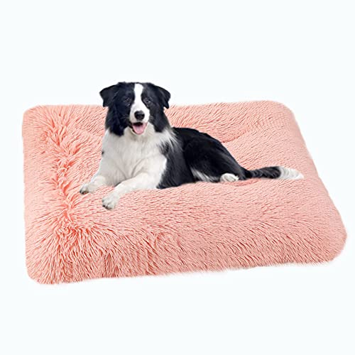 SOAI Flauschige Große Hundebett,65x48cm Langer Weiche Polsterung, Multifunktional Hundematte,Waschbar Hundekissen für Mittelgroße XXL Hunde von SOAI