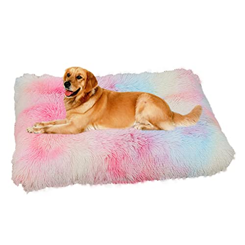 SOAI Flauschige Hundebett, Langer Plüsch Hundekissen,Hundematte,Weiche Polsterung,Hundekorb für Mittelgroße Hunde und Katzen(65x48cm) von SOAI