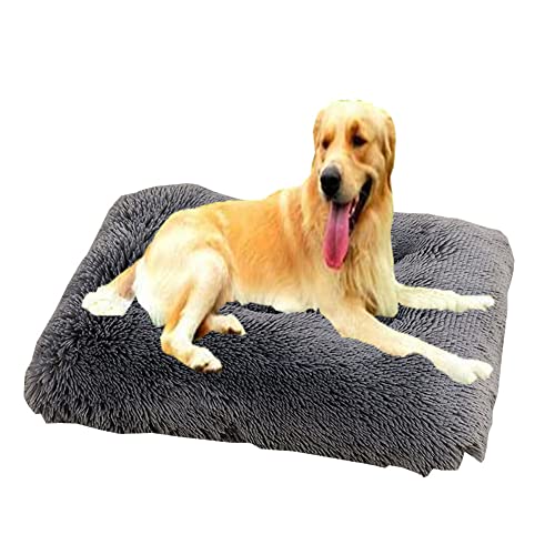 SOAI Anti-Rutsch Hundebett, Katzenkissen, Hundekorb, Weiche und Bequeme Plüsch Haustierbett für Kleine und Mittelgroße Hunde und Katzen, Abnehmbares Hundematte, 100×70cm von SOAI