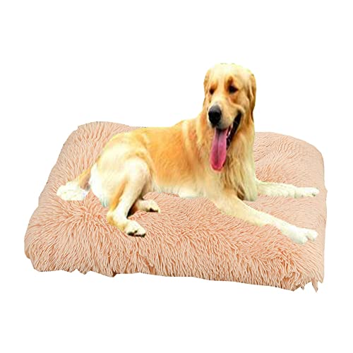 SOAI Anti-Rutsch Hundebett, Katzenkissen, Hundekorb, Weiche und Bequeme Plüsch Haustierbett für Kleine und Mittelgroße Hunde und Katzen, Abnehmbares Hundematte, 100×70cm von SOAI