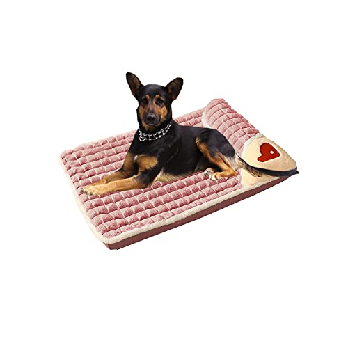 SOAI Hundekissen, Rutschfester Hundekorb Hundesofa, Plüsch Hundematte mit Hochelastischer Wellenschwamm, Abnehmbares und Waschbares Hundebett, 75cm/100cm von SOAI