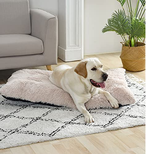 SOAI Hundekorb Hundesofa, Abnehmbares und Waschbares Hundebett, Katzenbett, Plüsch Haustierbett für Katzen/Hunde, Anti-rutschig Hundebett mit Gummikörnung Unten, 120×90cm von SOAI