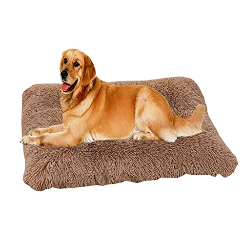 SOAI Plüsch Hundematte, Haustierbett, Katzenbett, Orthopädische Hundematte aus PP-Baumwolle, Anti-Rutsch Waschbar Hundebetten mit Reißverschluss, Waschbar, 120×90cm von SOAI