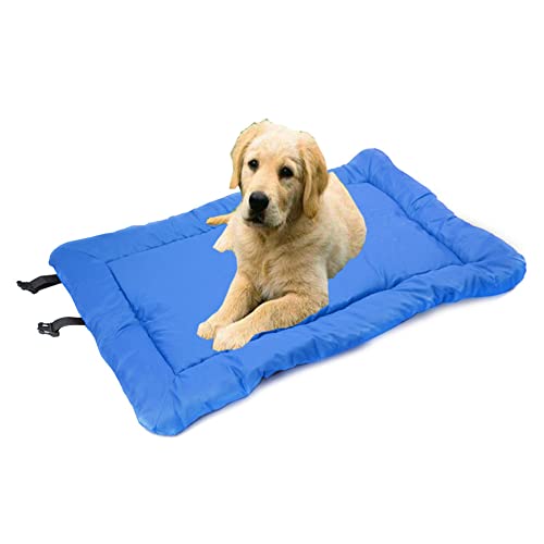 Weich Gemütlich Hundereisebett, Wasserdichtes Oxford-Gewebe Hundebett, 90*60cm Katzenbett, Zusammenklappbar, Tragbar Hundematte für Drinnen und Draußen von SOAI