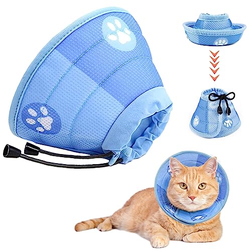 Halskrause Katze, Halskrausen für Katzen, SOARFLY Halskrause für Katzen, Einstellbarer Halskrause Katze Halsband, Elisabethanischer Kragen für Welpen, Kleine Hunde und Katzen (S) von SOARFLY