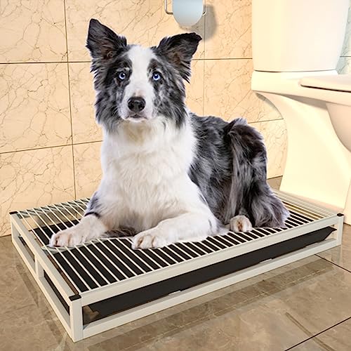 Hundetoilette Mit Schubladenablage For Das Töpfchentraining For Kleine/große Hunde Im Innen- Und Außenbereich, Hundetoilette Aus Metall Ist Ein Komplettes Töpfchensystem, Pinkelkissenhalter For Hunde, von SOBS