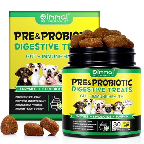 Probiotische für Hunde, Unterstützung der Verdauungsenzyme von Hunden, Darmgesundheit, Hefehaushalt, Immunergänzung, probiotische Leckerlis, geeignet für alle Altersgruppen und Rassen (30pcs) von SOCATFOT