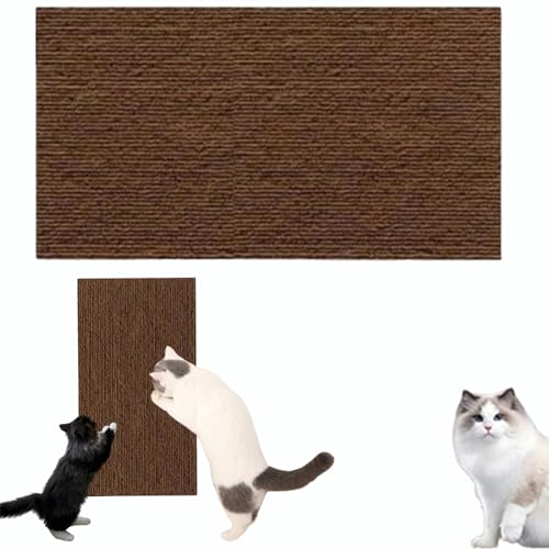 Self-Adhesive Scratching Mat,Cat Scratcher Adhesive, Self-Adhesive Scratching Mat, Beds, Blankets & Furniture for Cats, DIY Climbing Cat Scratcher, Climbing Cat Scratcher Sticker,klebematte für katzen von SOCLING