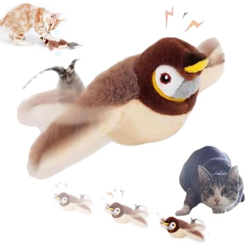 flappychase,Flappychase Bird,Flappychase Interactive Cat Toy,Kolibri Katzenspielzeug,Katzenspielzeug Vogel Flattern,Katzenspielzeug-Simulierter Zwitschernder Vogel,Simulierter Zwitschernder Vogel von SOCLING