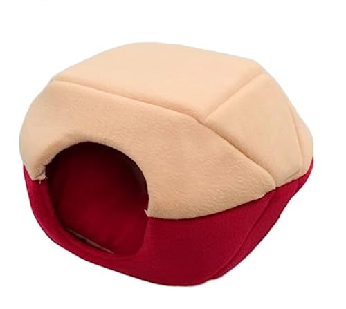 Hundekorb Hundebett Katzenbett Hundesofa Haustier Bett Winter Katze Hund Bett Haus Faltbare Weiche Warme Tier Welpen Höhle Schlaf Matte Pad Nest Haustier Liefert Hundekörbchen Haustierbett (Color : R von SOCUY