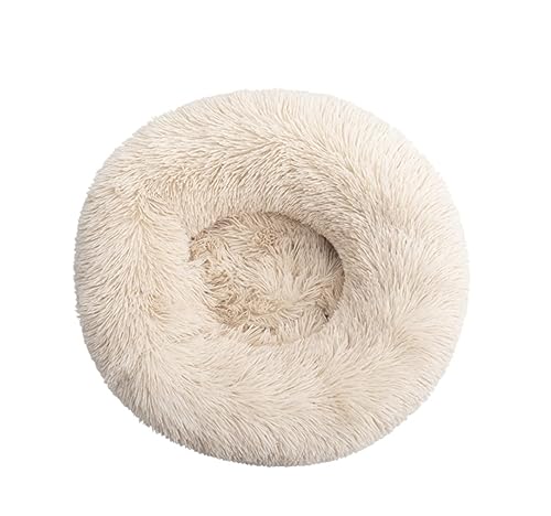 Hundekorb Hundebett Katzenbett Hundesofa Haustierbett, Graues Haustier-Hundebett, Bequemes Donut-Kuscheltier, Runde Hundehütte, Ultraweiches, Waschbares Hunde- Und Katzenbett Hundekörbchen Haustierbet von SOCUY