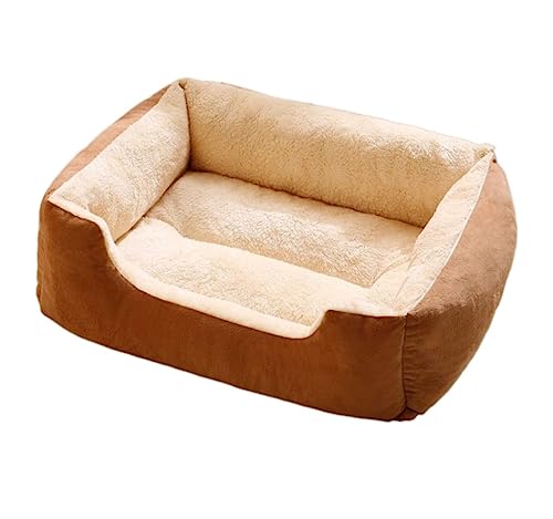 Hundekorb Hundebett Katzenbett Hundesofa Haustierbett Für Katzen Und Kleine Mittelgroße Hunde, Welpen, Superweiches Plüsch-Haustiernest, Schlafsack, Hauskissenmatte Hundekörbchen Haustierbett ( Color von SOCUY