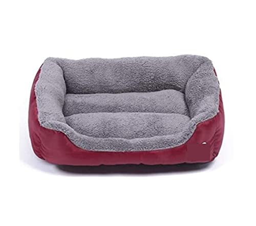 Hundekorb Hundebett Katzenbett Hundesofa Haustierbett Hundebett Für Kleine, Mittelgroße Und Große Hunde, Großer Korb, Wasserdichter Boden, Weiches Fleece, Warmes Katzenbett, Sofahaus Hundekörbchen Hau von SOCUY