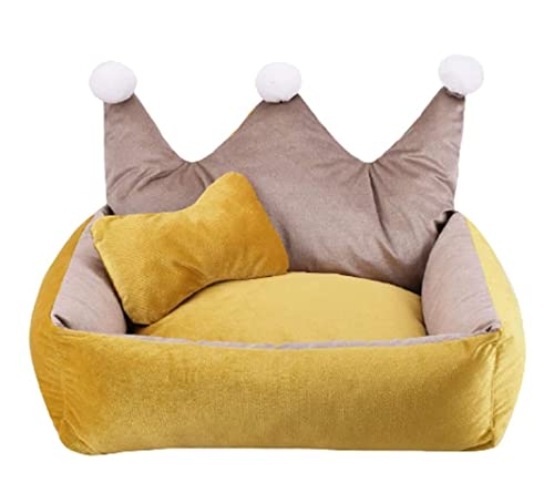 Hundekorb Hundebett Katzenbett Hundesofa Haustierhundbettmatten Welpe Winter Warmes Baumwolltuch Weiche Liegesofa Abnehmbar Waschbarer Innennestbett In Innenräumen Hundekörbchen Haustierbett ( Color : von SOCUY