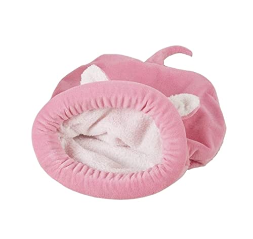 Hundekorb Hundebett Katzenbett Hundesofa Homes for Pets Deluxe-Haustierbetten, Katzen- Und Hundebetten, Zwinger, Schlafsack, Haustiernest Hundekörbchen Haustierbett (Color : Pink, Size : 50x40cm) von SOCUY