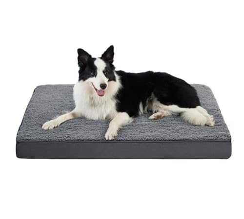 Hundekorb Hundebett Katzenbett Hundesofa Orthopädisches Großes Hundebett, Hundebett Für Große Hunde Mit Eierschaumkiste, Haustierbett Mit Weichem Rosa Plüsch Hundekörbchen Haustierbett ( Color : A , S von SOCUY