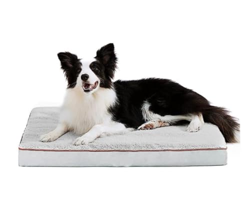 Hundekorb Hundebett Katzenbett Hundesofa Orthopädisches Großes Hundebett, Hundebett Für Große Hunde Mit Eierschaumkiste, Haustierbett Mit Weichem Rosa Plüsch Hundekörbchen Haustierbett ( Color : E , S von SOCUY