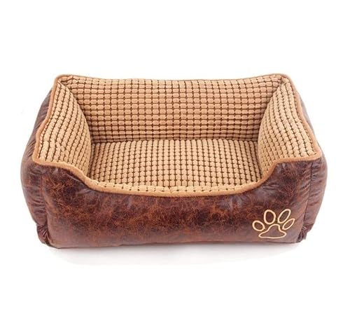 Hundekorb Hundebett Katzenbett Hundesofa Paw Pet Sofa Anti-Rutsch-Hundebett Unten Warmes Katzenbett Haus Weiches Vintage-Wildleder-Nestkissen Für Kleine Mittelgroße Hunde Hundekörbchen Haustierbett ( von SOCUY