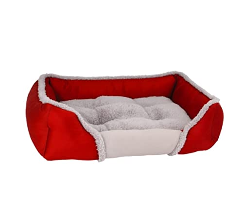 Hundekorb Hundebett Katzenbett Hundesofa Pet Supplies Pet Bed Kennel Warm Big Size Haustier Hundematratze Sofa Katzenbett Hundekörbchen Haustierbett (Color : D, Size : 67 * 51 * 14cm) von SOCUY