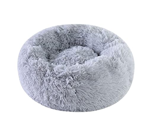 Hundekorb Hundebett Katzenbett Hundesofa Warmes Katzenbett Aus Plüsch, Waschbare Hundebetten, Beruhigendes Haustierbett, Hundematte, Welpenkissen, Zwinger Hundekörbchen Haustierbett ( Color : Gray , S von SOCUY