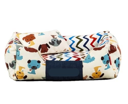 Hundekorb Hundebett Katzenbett Hundesofa Waschbares, abnehmbares Hundebett für mittelgroße Hunde. Rechteckiges Hundebett aus Segeltuch mit robusten Seiten Hundekörbchen Haustierbett (Color : B, Size von SOCUY