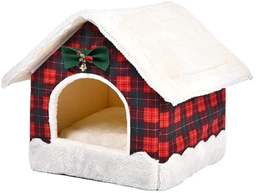 Hundekorb Hundebett Katzenbett Hundesofa Winterwarmes Haustierbett Haustier-Katzenhaus Weiches Geeignetes Katzen-Hundebett-Haus Für Hundekissen-Katzen-Schlafsack-Nest Hundekörbchen Haustierbett ( Colo von SOCUY