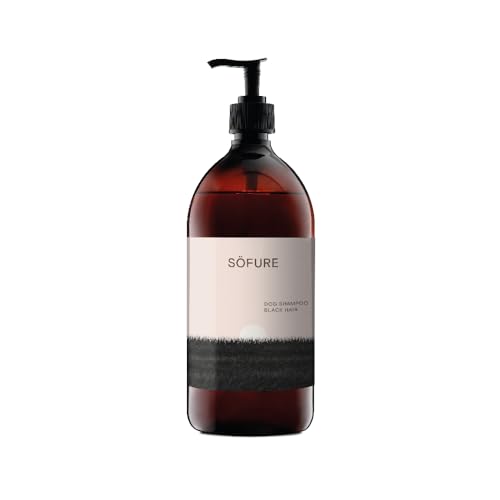 SÖFURE Hundeshampoo, Schwarzhaar, 1000 ml, für alle Arten von Rassen, natürliche Inhaltsstoffe (1000 ml) von SÖFURE