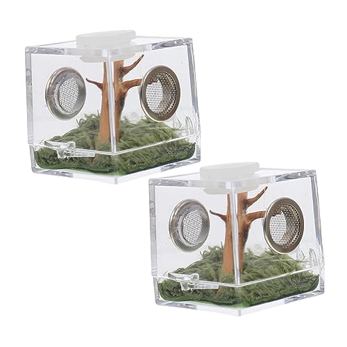 SOIMISS 2 Satz Kleine Spinnenbox für Springspinnen Insekten und Reptilienzucht Terrarium Leichtes Tragbares Habitat für Kleine Haustiere Einfache Reinigung und Beobachtung SOIMISS 2 Satz Kleine Spinnenbox für Springspinnen Insekten und Reptilienzucht Terrarium Leichtes Tragbares Habitat für Kleine Haustiere Einfache Reinigung und Beobachtung von SOIMISS