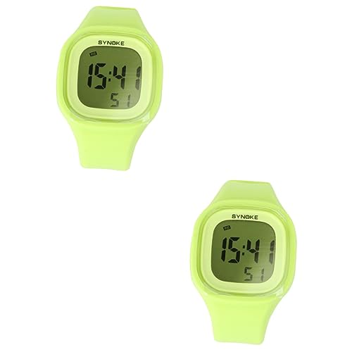 SOIMISS 2St betrachten für Frauen Sportuhren für Herren Digitaluhr Bunte nachtleuchtende Armbänder Uhr Frauen schauen zu Watches uhrenwender Appel watchs Armbanduhr elektrische Uhr Green von SOIMISS