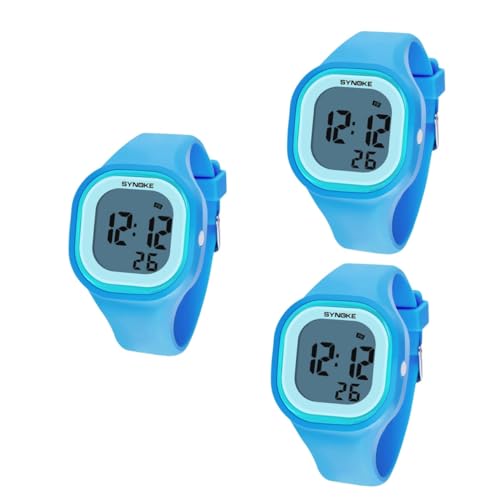 SOIMISS 3St elektrische Uhr Elektronische Uhr Trainingsuhren für änner Digitaluhren für ädchen Digitaluhr Herrenuhren weiblichkeit femmansoe sportsuhr sportuhr betrachten Armbanduhr Blue von SOIMISS