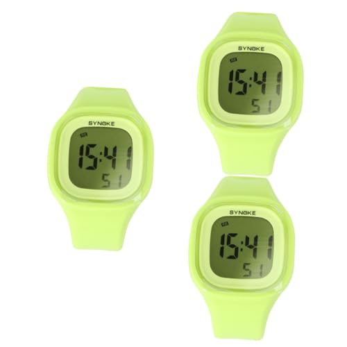 SOIMISS 3st Elektrische Uhr Pflegeuhr Digitale Herrenuhren Leuchtende Digitaluhr Laufuhren Für Herren Herrenarmbanduhren Reloj Inteligente Frauen Schauen Zu Armband Für änner Green von SOIMISS