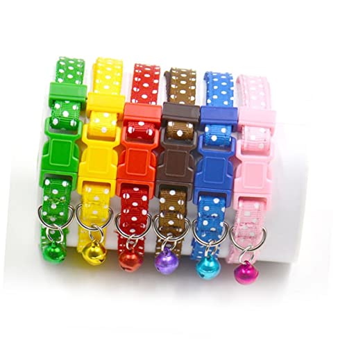 SOIMISS Kleine Dots Hundehalsband Mit Glocke Verstellbar Grün Für Welpen Und Kleine Für Weihnachten Und Besondere Anlässe von SOIMISS