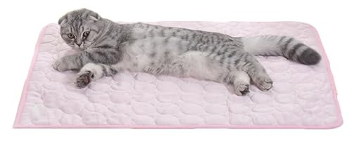 SOKTDO Pelsbarn Kühlendes Hundebett, Haustier-Kühlmatten, Hundekühlmatte, Selbstkühlende Matte for kleine, mittelgroße und große Hunde, Hundekühlmatte(Pink,L) von SOKTDO